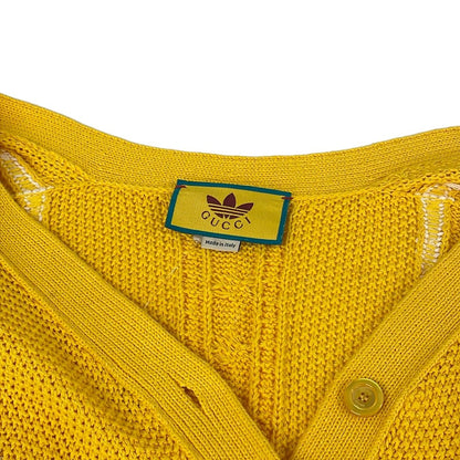 Gucci Cardigan S Yellow White Adidas Collaboration Cotton Linen — view 8