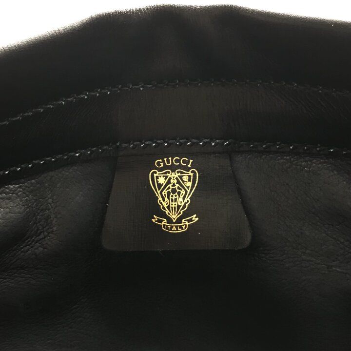 Gucci Logo Suede Vintage Clutch Black — view 7