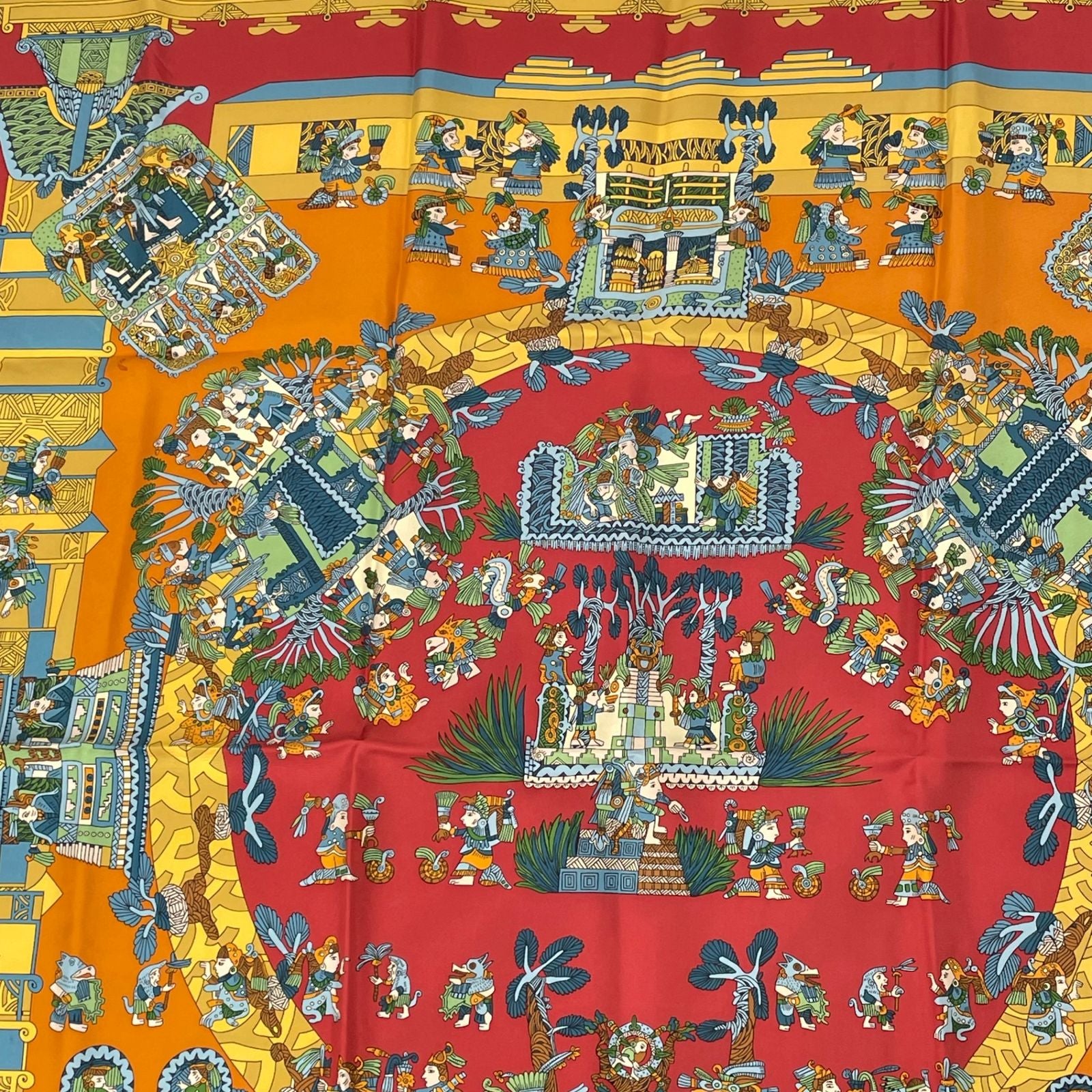 Hermes Scarf Carre 90 Astres Et Soleils Celestial Bodies and Sun Multicolor Silk — view 3