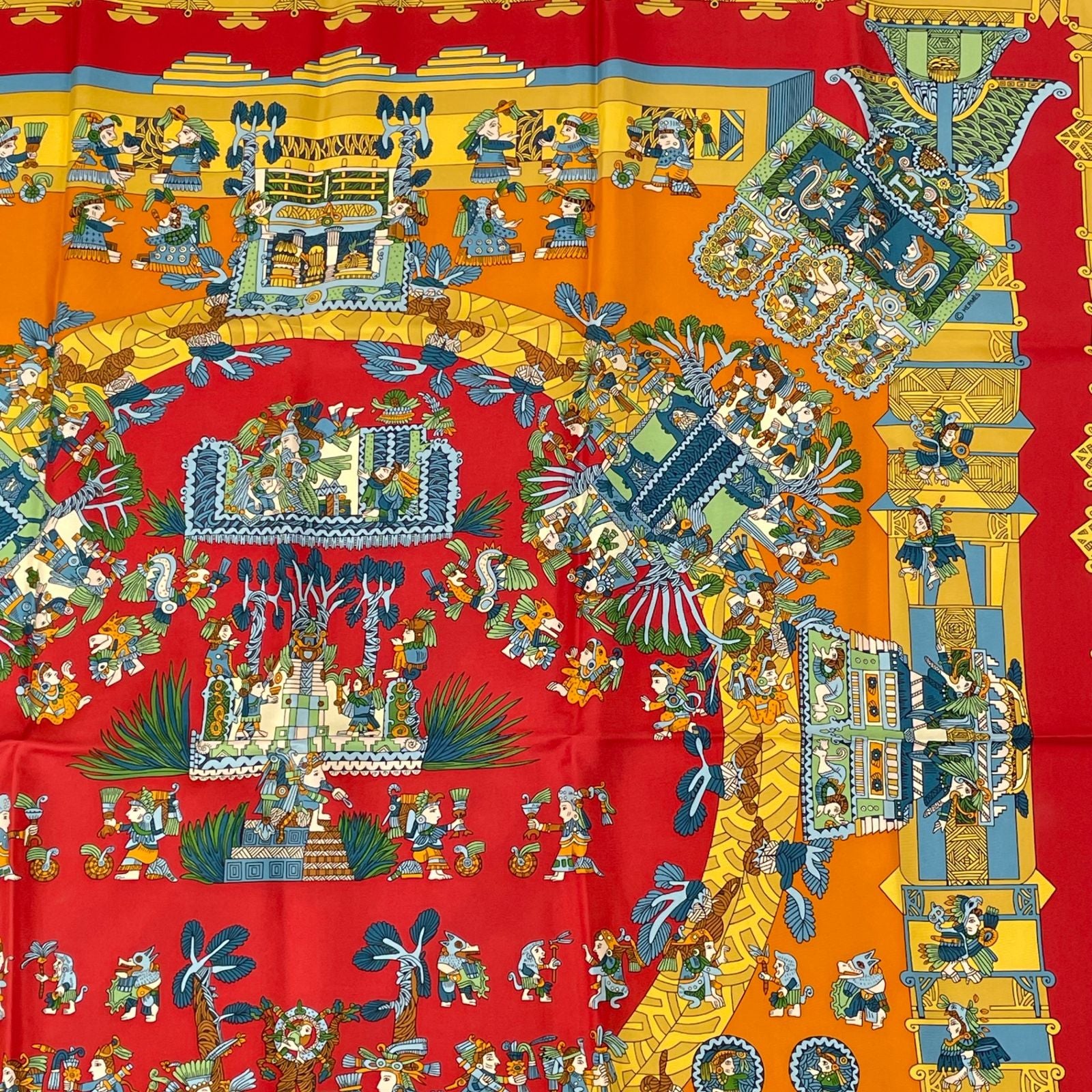 Hermes Scarf Carre 90 Astres Et Soleils Celestial Bodies and Sun Multicolor Silk — view 2