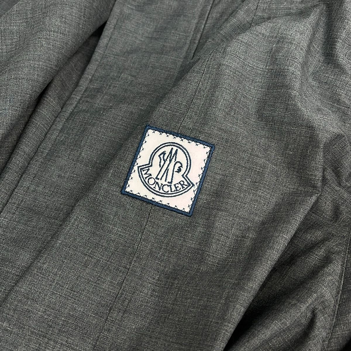 Moncler Jacket 3 L Dark Gray Long Sleeve Zip Up Built in Hood Spring Autumn — view 7