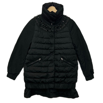 Moncler Down Jacket 1 S Balme Black Long Sleeve Bijou Winter