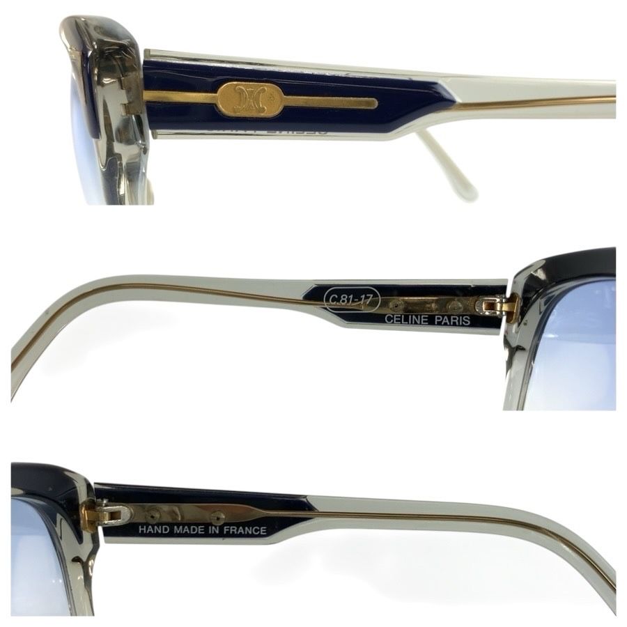 Celine Vintage Blue Acetate Sunglasses Eyewear — view 7
