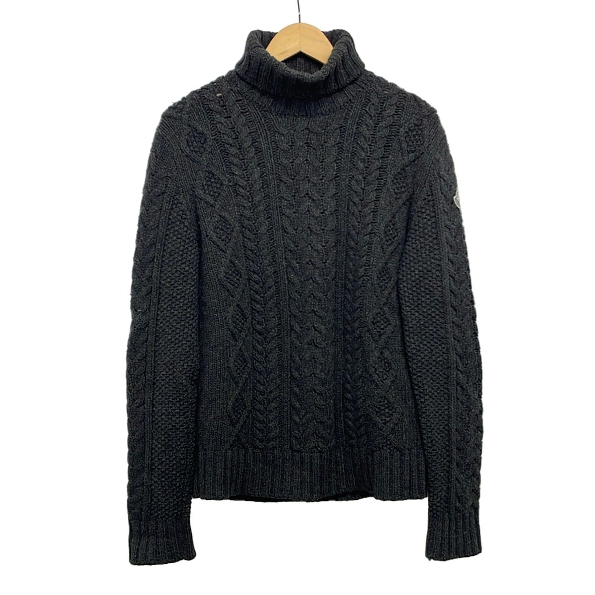 Moncler Long Sleeve Sweater L Maglione Tricot Ciclista Dark Gray Turtleneck