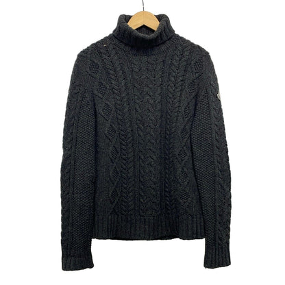 Moncler Long Sleeve Sweater L Maglione Tricot Ciclista Dark Gray Turtleneck