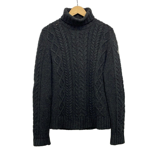 Moncler Long Sleeve Sweater L Maglione Tricot Ciclista Dark Gray Turtleneck