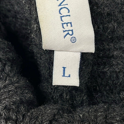 Moncler Long Sleeve Sweater L Maglione Tricot Ciclista Dark Gray Turtleneck — view 6