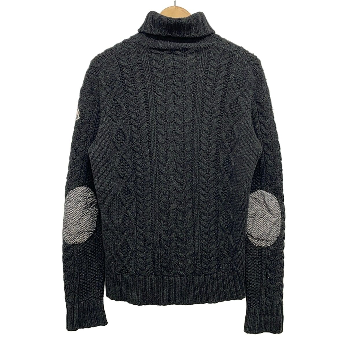 Moncler Long Sleeve Sweater L Maglione Tricot Ciclista Dark Gray Turtleneck — view 2