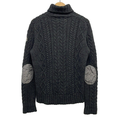 Moncler Long Sleeve Sweater L Maglione Tricot Ciclista Dark Gray Turtleneck — view 2