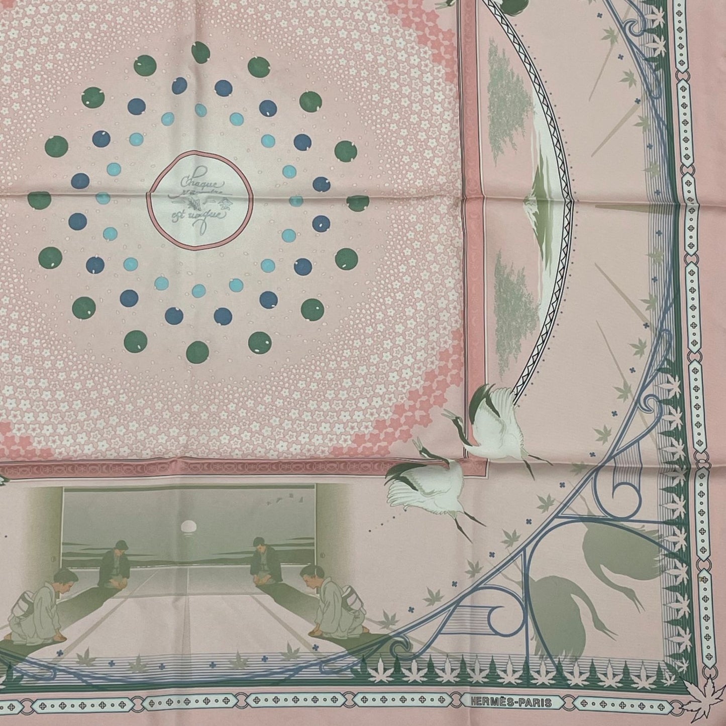 Hermes Rare Carre 90 One Era One Scarf Pink — view 5