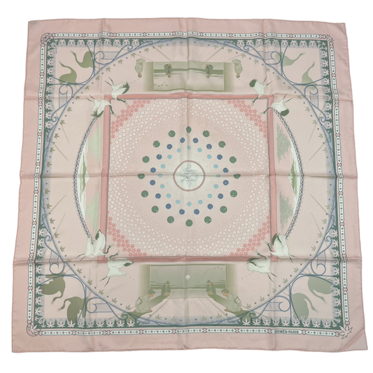 Hermes Rare Carre 90 One Era One Scarf Pink