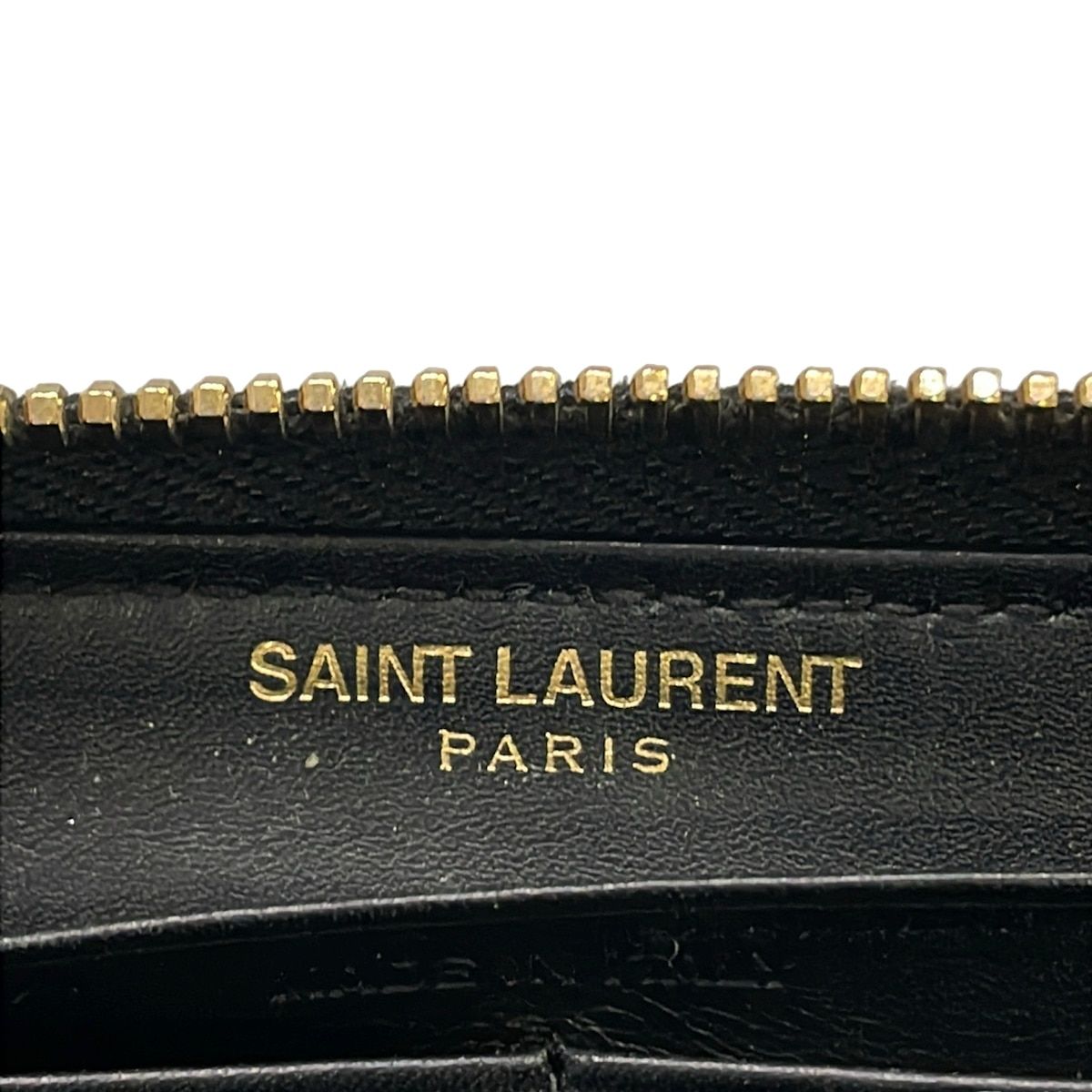 Saint Laurent Paris Wallet Black Zip Around Leather — view 5
