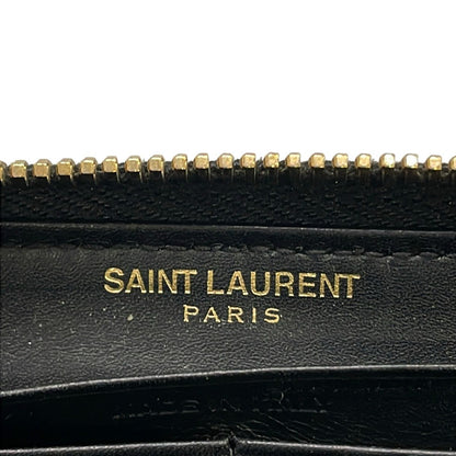 Saint Laurent Paris Wallet Black Zip Around Leather — view 5