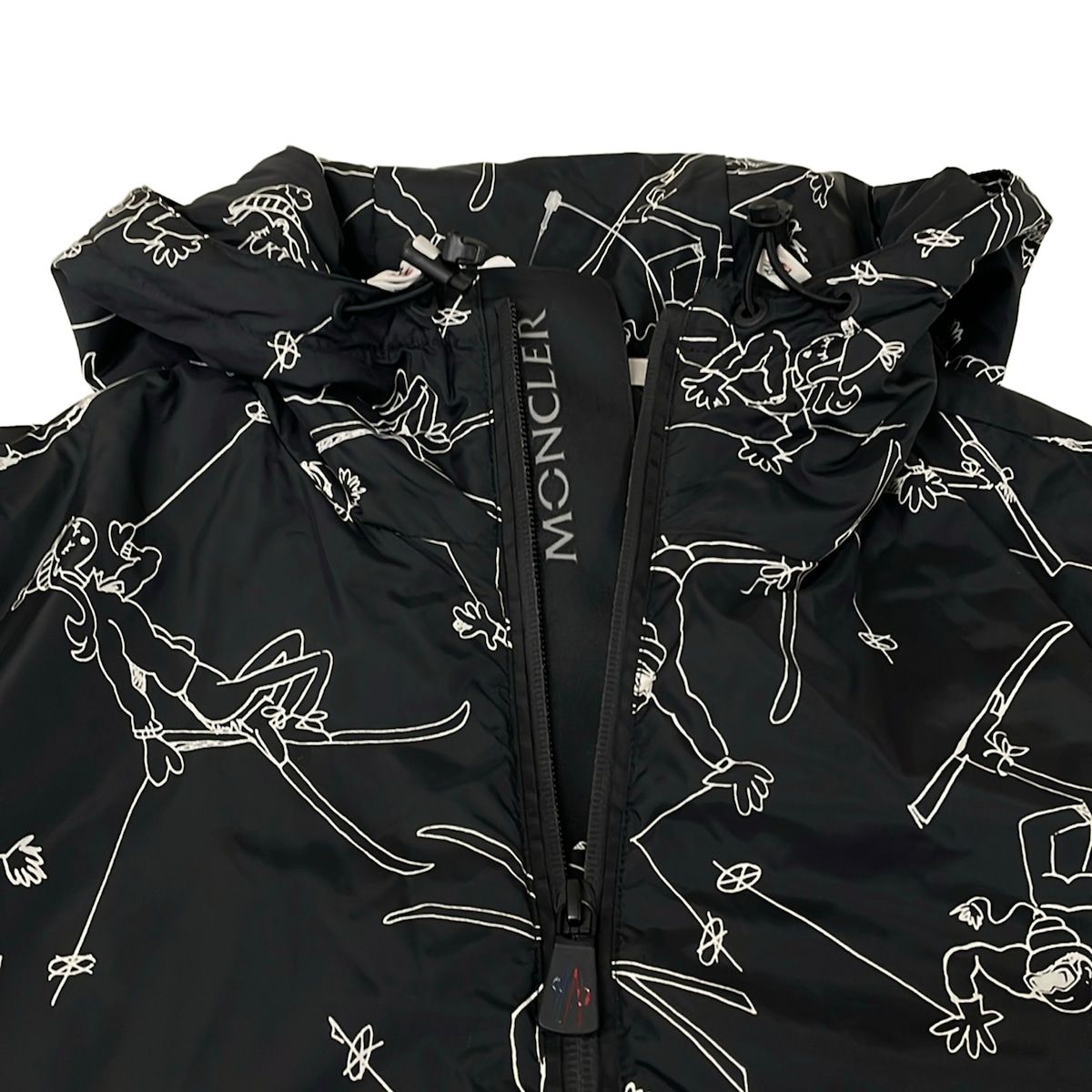 Moncler Down Jacket 0 XS Monteain Giubbotto Black White Winter Zip — view 9