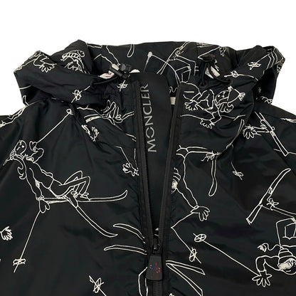 Moncler Down Jacket 0 XS Monteain Giubbotto Black White Winter Zip — view 9
