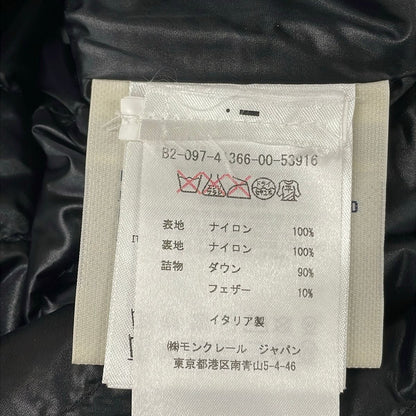 Moncler Down Jacket 0 XS Monteain Giubbotto Black White Winter Zip — view 5