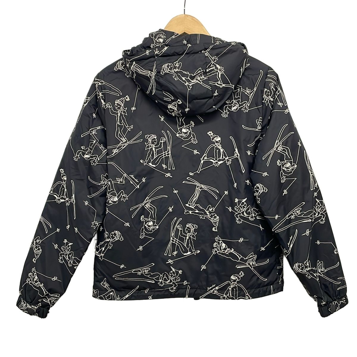 Moncler Down Jacket 0 XS Monteain Giubbotto Black White Winter Zip — view 2