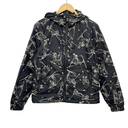 Moncler Down Jacket 0 XS Monteain Giubbotto Black White Winter Zip