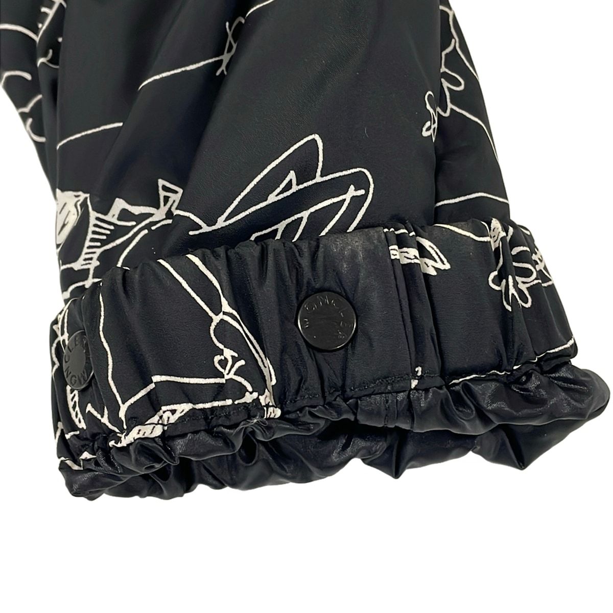 Moncler Down Jacket 0 XS Monteain Giubbotto Black White Winter Zip — view 8