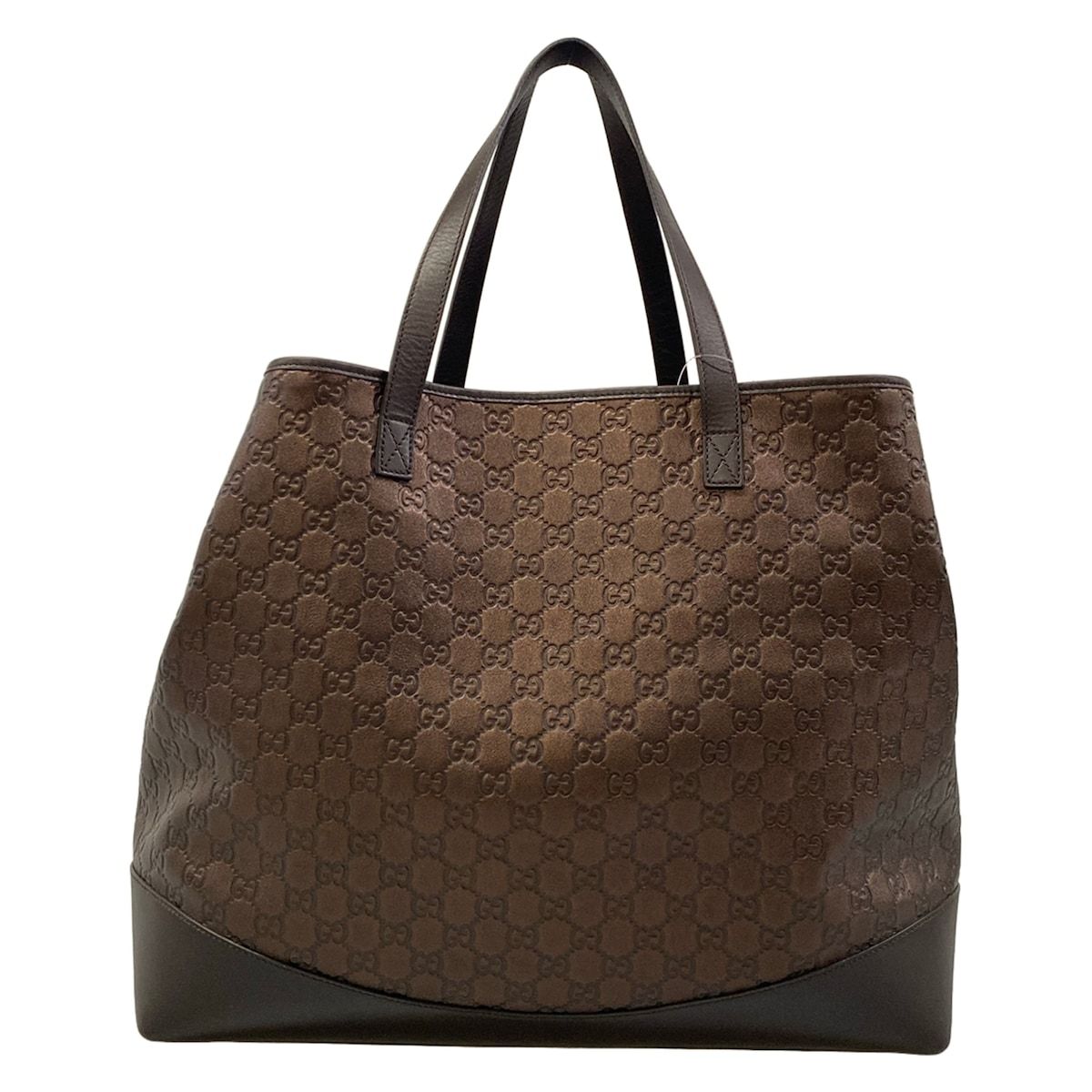 Gucci Tote GG Pattern Guccissima Line Dark Brown Leather — view 3