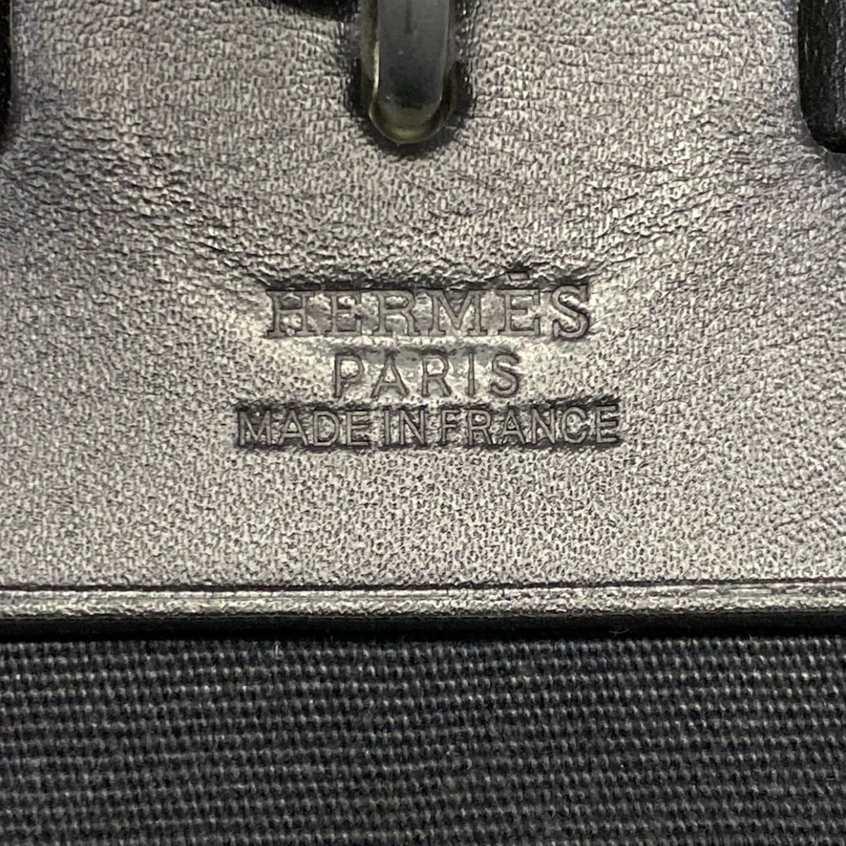 Hermes Handbag Herbag Black Silver Leather — view 9