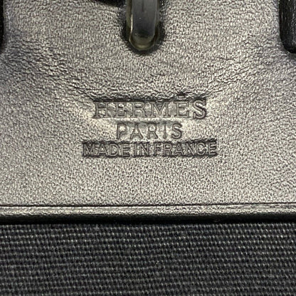 Hermes Handbag Herbag Black Silver Leather — view 9