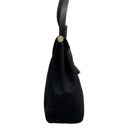 Hermes Handbag Herbag Black Silver Leather — view 2