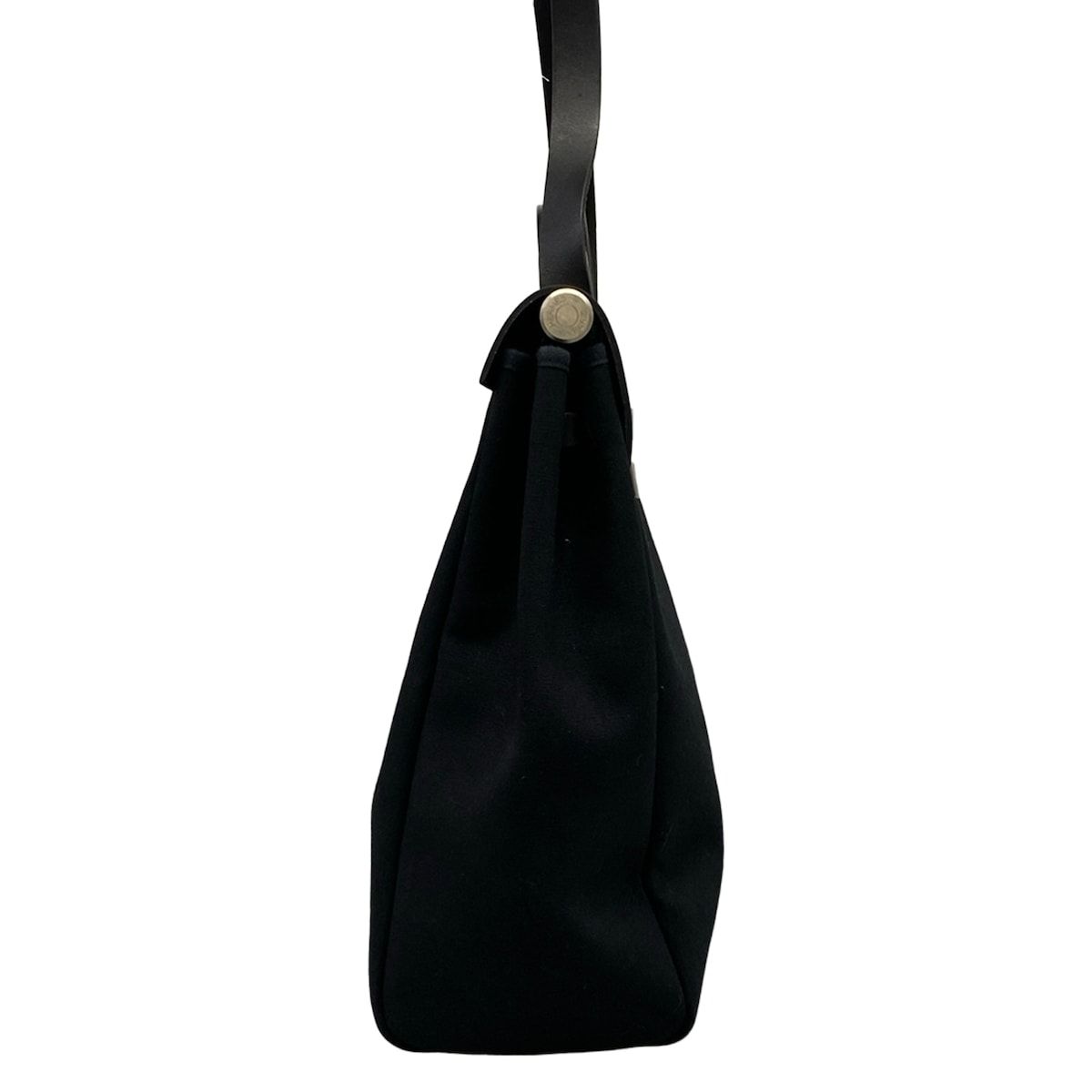 Hermes Handbag Herbag Black Silver Leather — view 4