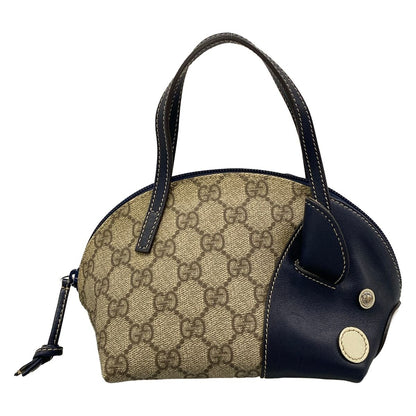 Gucci Kids GG Plus Supreme Gray Ju Dark Navy Multi Mini Bag Pig Leather — view 3
