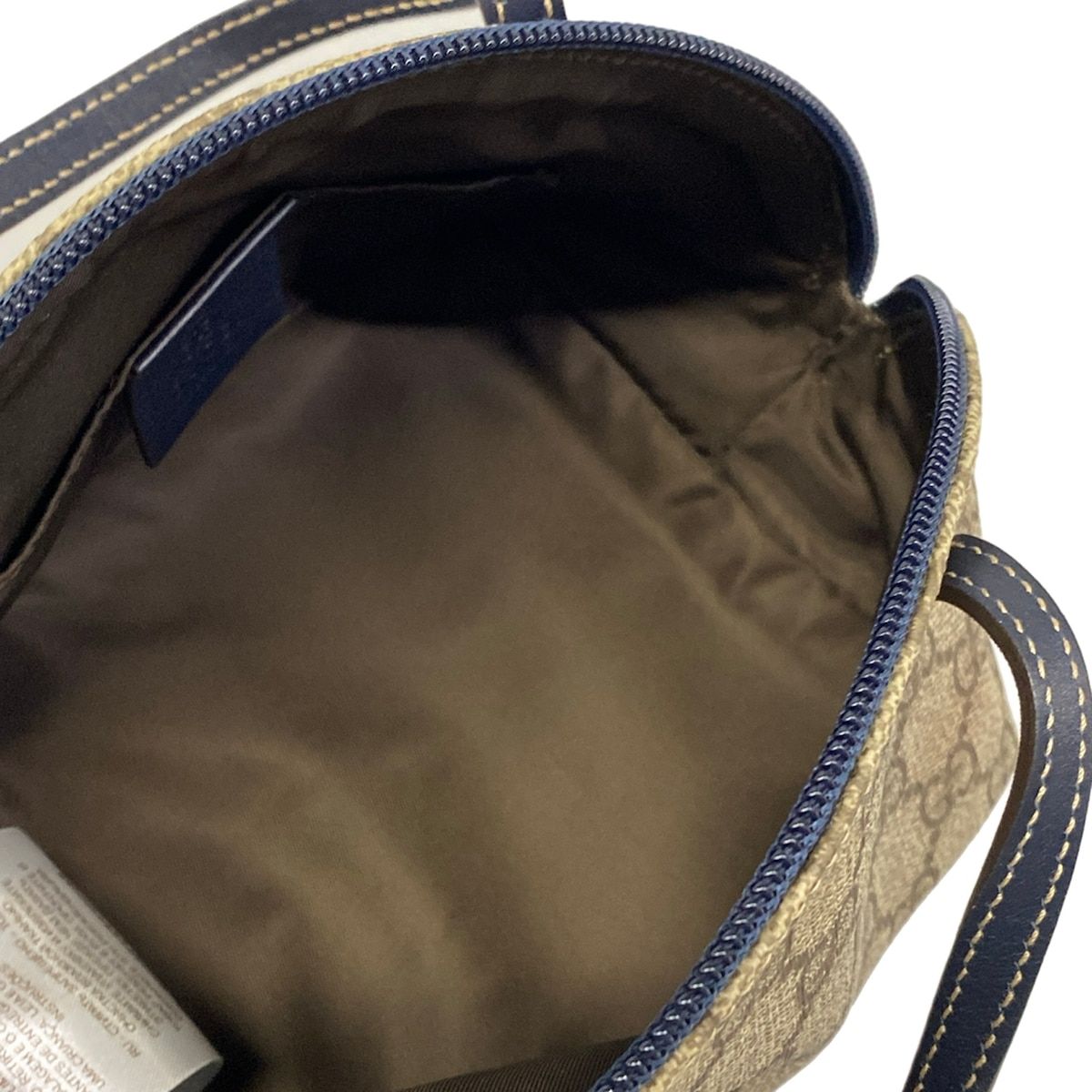 Gucci Kids GG Plus Supreme Gray Ju Dark Navy Multi Mini Bag Pig Leather — view 7