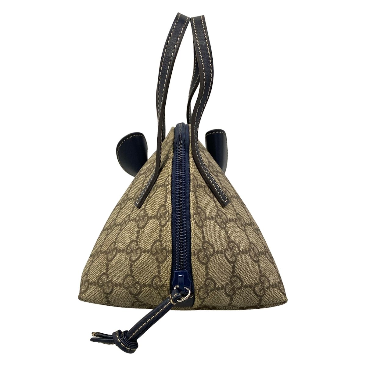 Gucci Kids GG Plus Supreme Gray Ju Dark Navy Multi Mini Bag Pig Leather — view 4