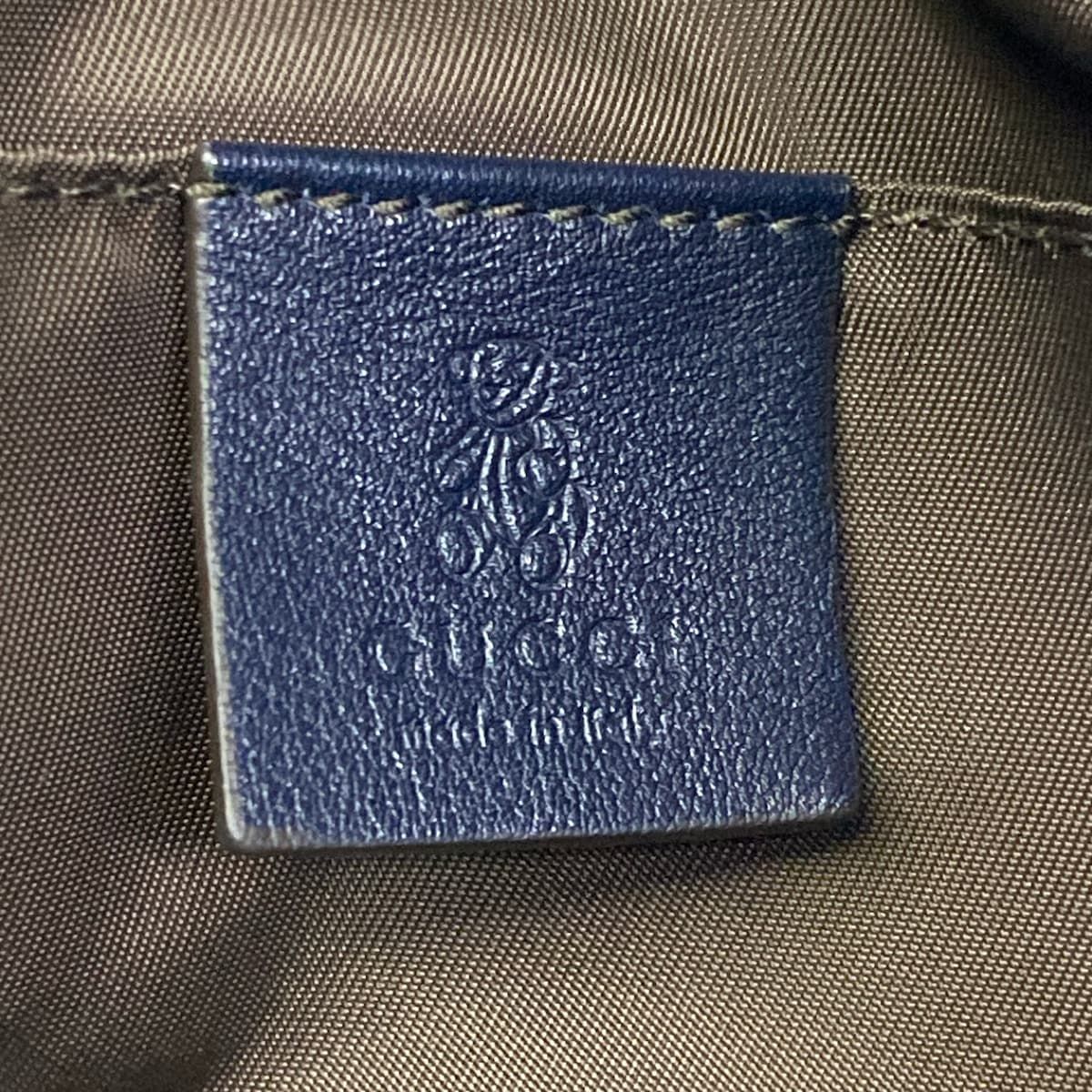 Gucci Kids GG Plus Supreme Gray Ju Dark Navy Multi Mini Bag Pig Leather — view 8