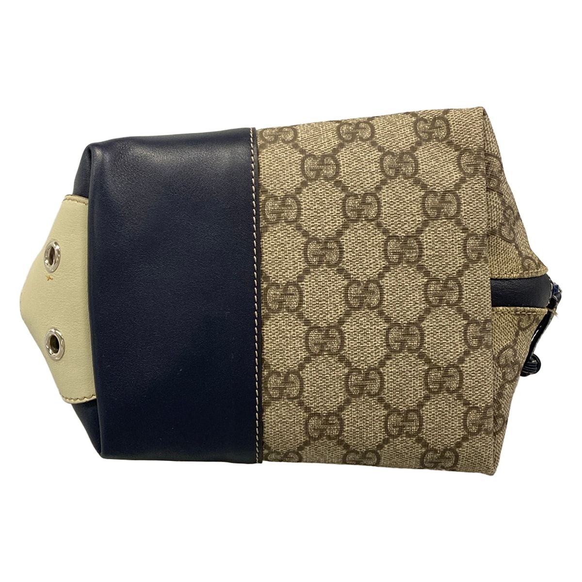 Gucci Kids GG Plus Supreme Gray Ju Dark Navy Multi Mini Bag Pig Leather — view 5