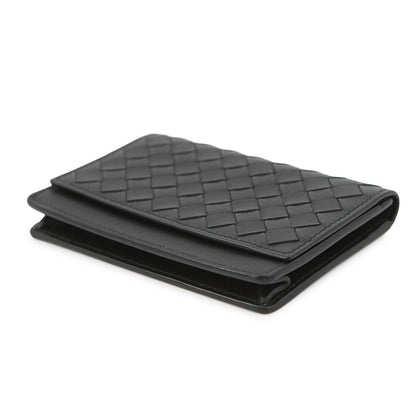 Bottega Veneta Card Case Intrecciato Leather Business Holder Black — view 2