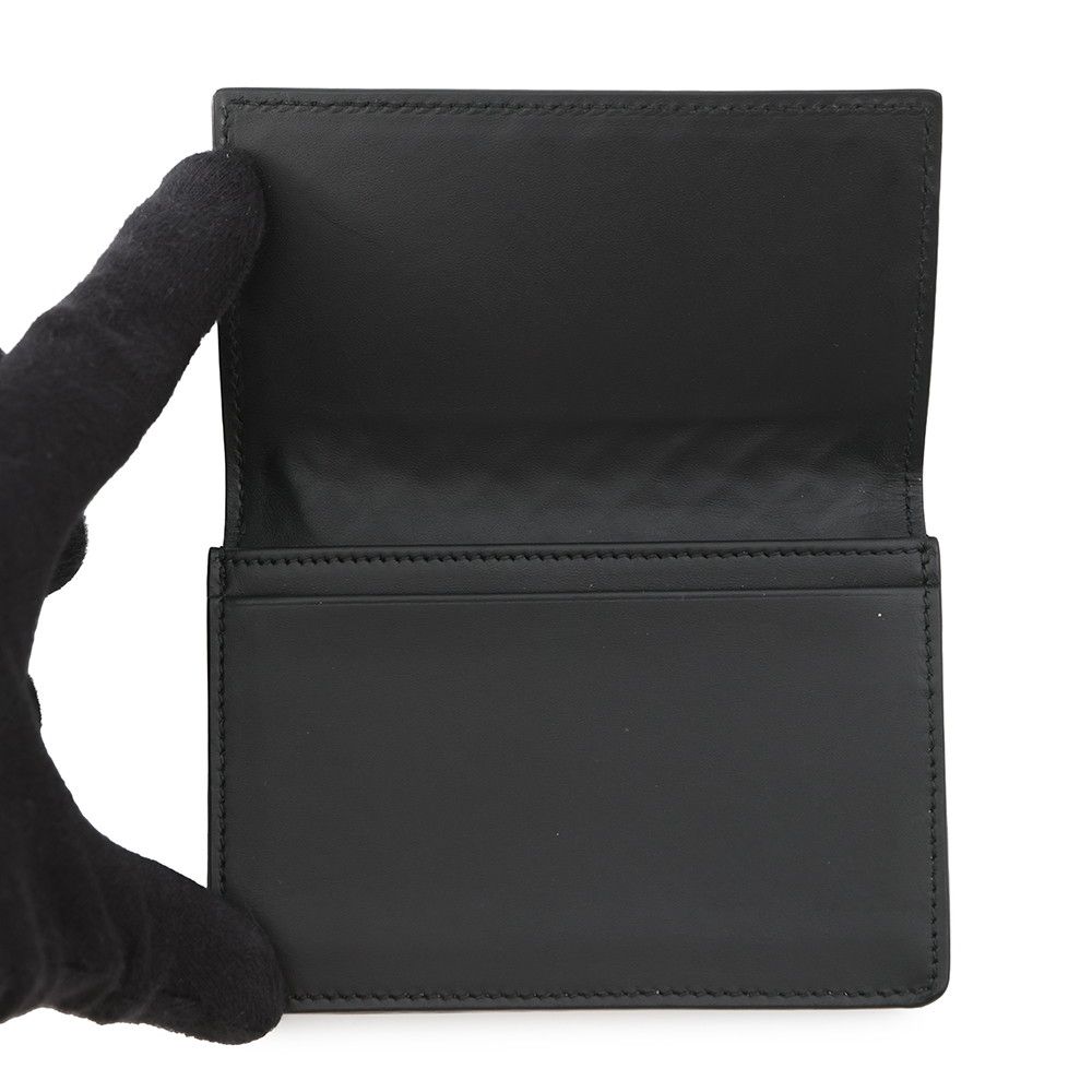 Bottega Veneta Card Case Intrecciato Leather Business Holder Black — view 4