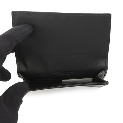 Bottega Veneta Card Case Intrecciato Leather Business Holder Black — view 5