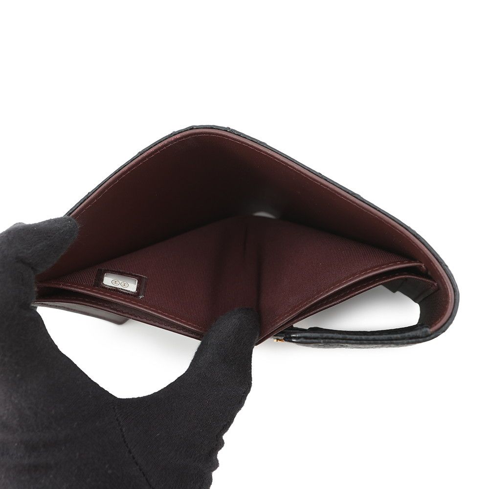 Chanel Trifold Wallet Classic Small Flap Lambskin Black — view 5