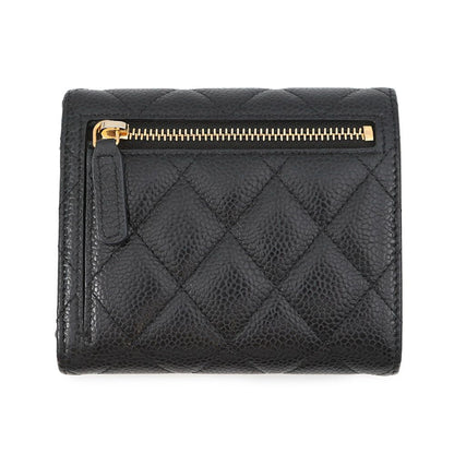 Chanel Trifold Wallet Classic Small Flap Lambskin Black — view 3
