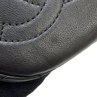 Chanel Chain Shoulder Bag Pearl Quilted CC Logo Black — view 7