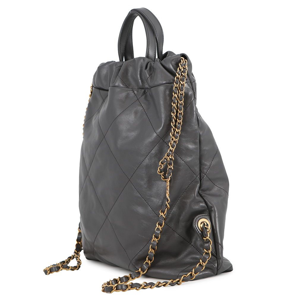 Chanel Backpack 22 Small Shiny Calfskin — view 2