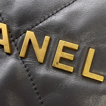 Chanel Backpack 22 Small Shiny Calfskin — view 9