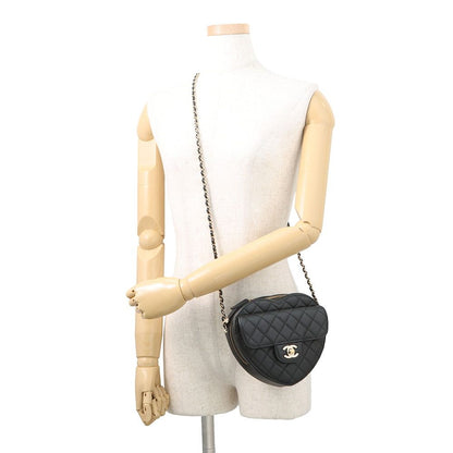 Chanel Chain Shoulder Bag Quilted Heart — view 4