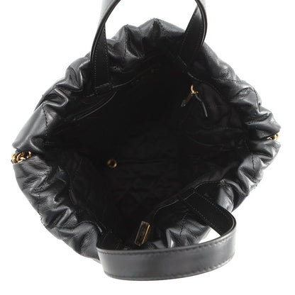 Chanel Backpack 22 Small Shiny Calfskin Black — view 5
