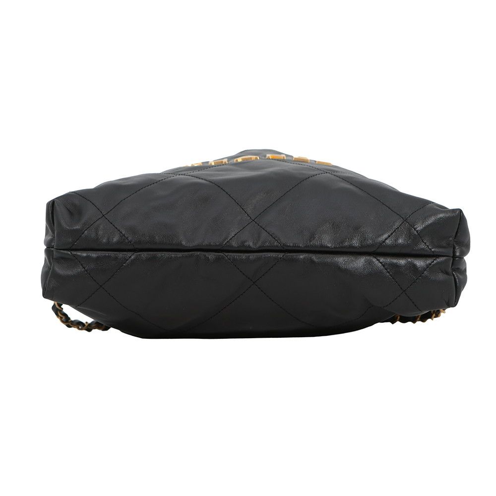 Chanel Backpack 22 Small Shiny Calfskin Black — view 3