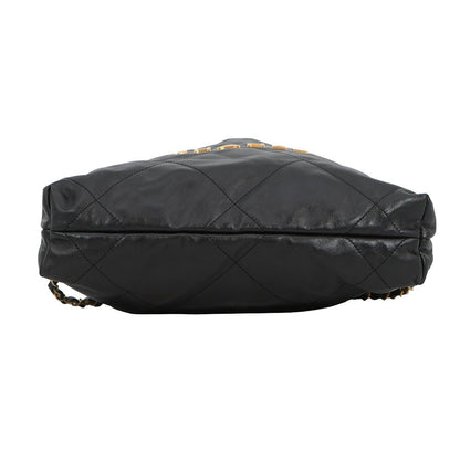 Chanel Backpack 22 Small Shiny Calfskin Black — view 3
