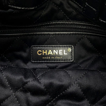 Chanel Backpack 22 Small Shiny Calfskin Black — view 8