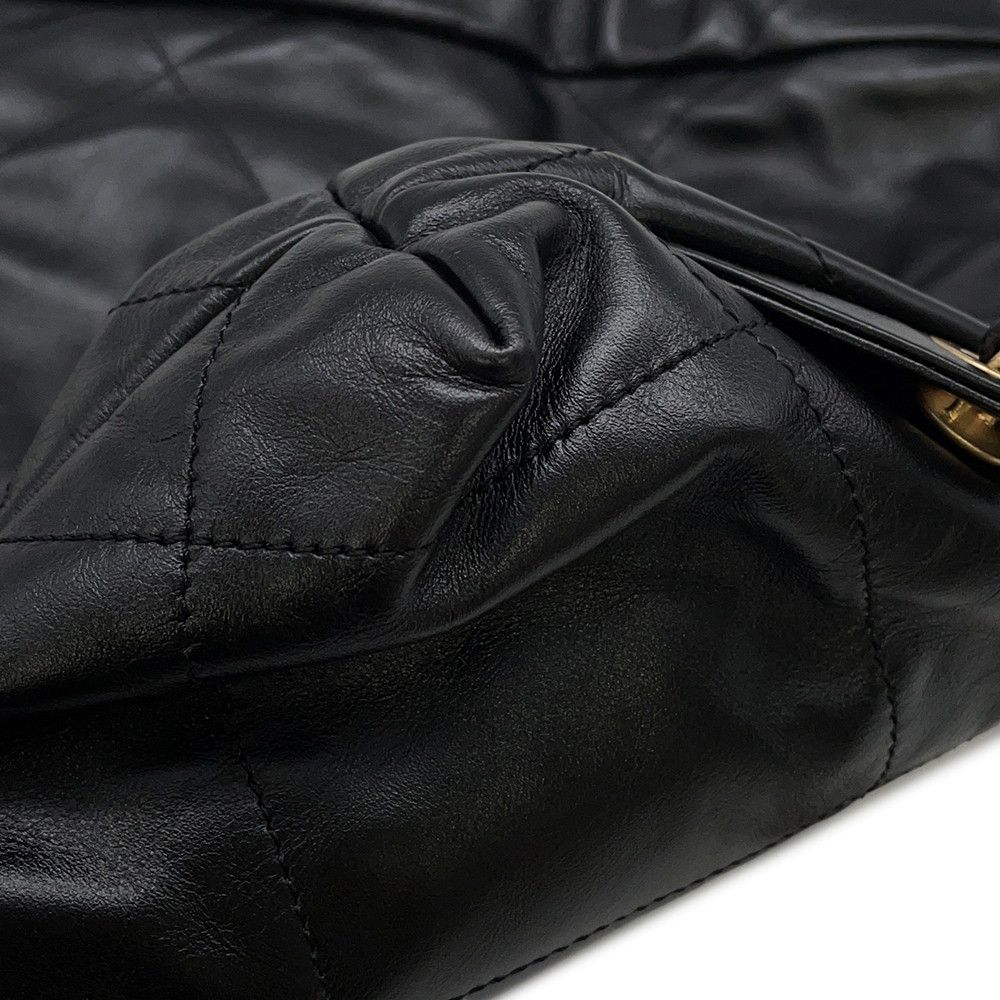 Chanel Backpack 22 Small Shiny Calfskin Black — view 6
