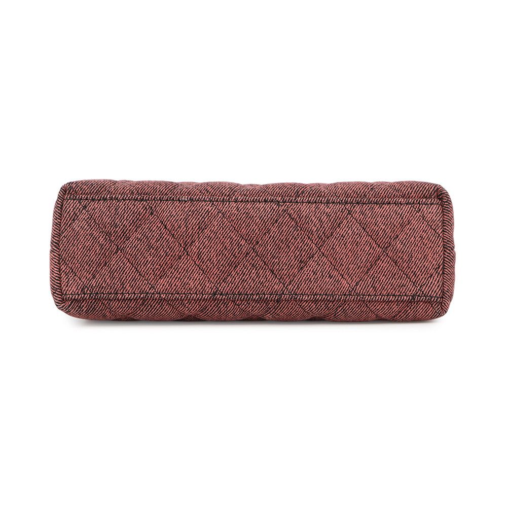 Chanel Handbag Quilted CC Logo Mini Shopping Bag Washed Denim 2-Way Black — view 3