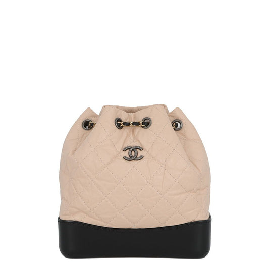 Chanel Backpack Gabriel de Small CC Logo Quilted Aged Calfskin Black