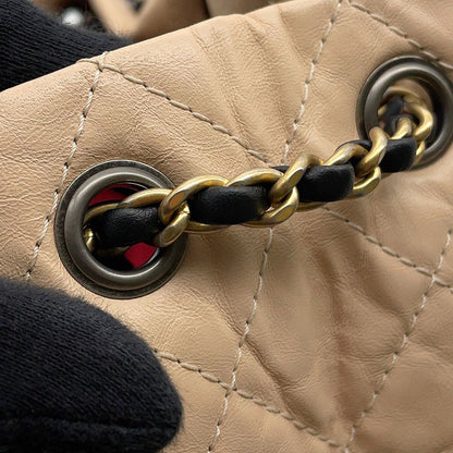 Chanel Backpack Gabriel de Small CC Logo Quilted Aged Calfskin Black — view 6